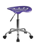 Vibrant Violet Tractor Seat and Chrome Stool [LF-214A-VIOLET-GG] electronic consumers