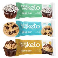 Kiss My Keto Bars - Low Carb (3g Net), Low Sugar Keto Snack Bars | Chocolate Variety Pack, 12 Pack | Rich in Ketogenic Fats & Protein