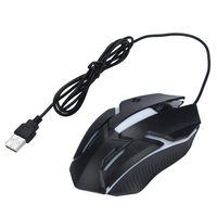 Elaco Luminous Game Mouse, Design 1200 DPI USB Wired Optical Gaming Mice Mouse for PC Laptop (Black)