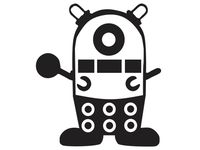 Dr Who Dalek Minion 5" Despicable Me Decal Sticker for Cars Laptops Tablets Skateboard - Black