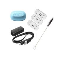 New USB Cable+Charger Dock with 1 Raised Mouthpiece 3 Screens Replacement and Black Brush for Cleaning (Blue)