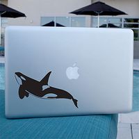 Ocra Whale Swimming Vinyl Car Sticker Symbol Silhouette Keypad Track Pad Decal Laptop Skin Ipad Macbook Window Truck Motorcycle