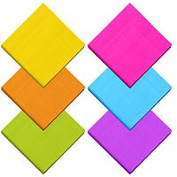 Resinta 120 Pieces Cocktail Napkin Beverage Luncheon Paper Napkins 2 Ply for Party Favors, 6 Colors