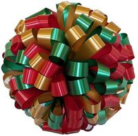 Green Gold & Red Car Bows