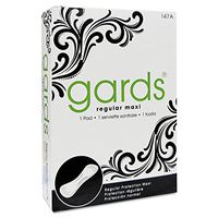 Hospeco HOS4147 Gards Maxi Pads, 4, 250 Individually Boxed Napkins Per Carton