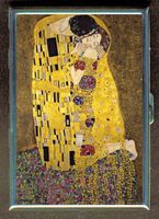 Gustav Klimt The Kiss Double-Sided Cigarette Case, ID Holder, Wallet with RFID Theft Protection