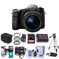 Sony Cyber-Shot DSC-RX10 III Digital Camera, Black - Bundle with Camera Case, 72mm Filter Kit, 64GB SDXC U3 Card, Spare Battery, Tripod Memory Wallet, Card Reader, Cleaning Kit, Software Package