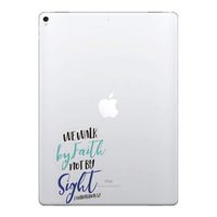 FINCIBO 5 x 5 inch Christian Bible 2 Corinthians 5:7 Removable Vinyl Decal Stickers for iPad MacBook Laptop (Or Any Flat Surface)