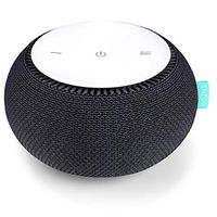 SNOOZ White Noise Sound Machine - Real Fan Inside for Non-Looping White Noise Sounds - App-Based Remote Control, Sleep Timer, and Night Light - Charcoal (Renewed)