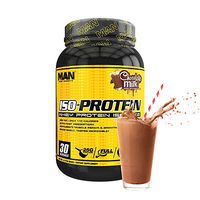 Man Sports Iso Protein. Chocolate Milk Flavored Gluten Free Whey Protein Powder for Muscle Growth and Repair (30 Servings)