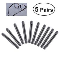 ROSENICE Soft Comfortable Silicone Anti Slip Ear Hooks for Eyeglass Sunglasses (Gray) 5 Pairs