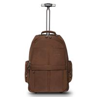 HollyHOME 19 inches Wheeled Rolling Backpack for Men and Women Business Laptop Travel Backpack Bag, Brown