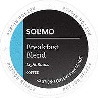 Amazon Brand - 100 Ct. Solimo Light Roast Coffee Pods, Breakfast Blend, Compatible with Keurig 2.0 K-Cup Brewers