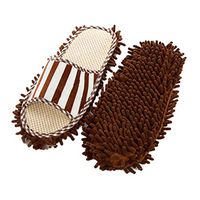 Miatty Super Chenille Microfiber Washable Mop Slippers Shoes for Women Men, Floor Dust Dirt Hair Cleaner