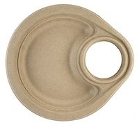 World Centric PL-SC-9CUP 100% Compostable Unbleached Party Plate with Cup Holder, 9" (Pack of 400)