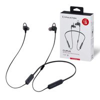 Phiaton BT 120 NC Black Bluetooth Wireless Noise Cancelling Earbuds - Neckband Headphones with Inline Mic, BT Earphones with Active Noise Cancellation and IPX4 Certified Water Resistant