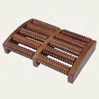 Wooden Acupressure Foot Massager with Spiked Rollers for Stress Relief Massage Reflexology