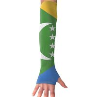 Comoros Flag Long Sleeve Sun Protection Arm Sleeves Arm Cooling Sleeve Cycling Outdoor Sports Leisure