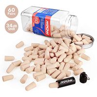 Mpow 055A Ear Plugs 60 Pairs, Super Soft Foam Ear Plugs 34dB SNR, Noise Reduction Hearing Protector, with Aluminum Carry Case, for Sleeping, Woodworking, Shooting, Travel, Loud Events-Orange