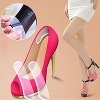 2 Pairs Transparent Comfortable Anti-Slip Silicone Gel Heel Cushion Shoe Pads Foot Care Protector Sticker Pads