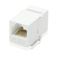 AllSmartLife 10-Pack Cat5E RJ45 Double Female Keystone Jack Inline Coupler - White