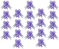 20pcs Pull Bows Mini Gift Wrapping Bows Gift Knot Ribbon Bows for Christmas, Wedding, Party, Valentine's Decoration and Birthday Present Ties - Purple