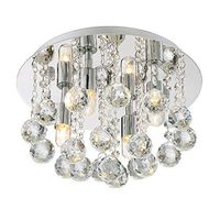 Style Selections 11.75-in W Polished Chrome Flush Mount Light