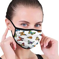 Mouth Masks for Dust Protection Anti Face Mask Washable Earloop Mask Blue Butterfly