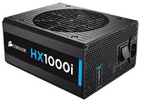 Corsair HX1000i Power Supply - 120 V AC, 230 V AC Input Voltage - 3.3 V DC, 5 V DC, 12 V DC, -12 V DC, 5 V DC Output Voltage - 1 Fans - Internal - Modular - 92% Efficiency - 1 kW - CP-9020074-NA