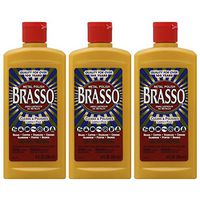Brasso Metal Polish, 8 oz Bottle for Brass, Copper, Stainless Steel, Chrome, Aluminum, Pewter & Bronze, 8 oz (Pack of 3)