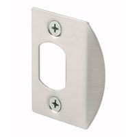 Prime-Line E 2457 Standard Latch Strike, 1-5/8 in., Steel, Satin Nickel Finish (Pack of 2)