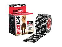 RockTape H2O 2-Inch Highly Water-Resistant Kinesiology Tape, 16.4-Foot Continuous Roll, H2O Black Logo