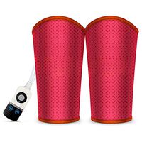 Massaging Heated Knee Brace Wrap Support Comfortable Heated Knee Heat Knee Brace Wrap Electric Heating Pad Warm Therapy for Men Women (Color : Red, Size : Free Size)