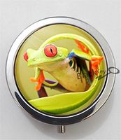 BlackKey Frog 3-Compartment Decorative Pocket Gift Box Case Organizer for Pill, Color 1 -2042