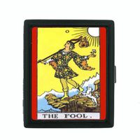 The Fool Tarot Card Metal Cigarette Case Holder Box D-090