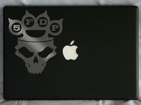 Five Finger Death Punch Skull 6" Vinyl Car Truck Decal Sticker Cool Bands Awesome Rock Grunge Music (silver)