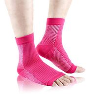 Plantar Fasciitis Foot Compression Socks- ACODQR 5 Pairs Elasticity Foot Sleeves for Man and Woman Ankle Brace & Arch Support