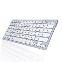 TNP Ultra-Slim Mini Wireless Bluetooth Keyboard for iPad Air 2, iPad 2 / 3 / 4, iPad Mini 2 / 3, iPhone 6 / 5s /5, Galaxy Tabs and Other Android Tablet Smartphone Devices (White)