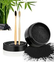 Natural Teeth Whitening Organic Activated Charcoal Powder Bamboo Pure Fine Food Grade with 2 PCS Toothbrush by YBC