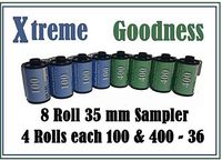Ultrafine Xtreme Goodness 35mm ISO 100 & 400 36 Exposure Sampler 8 Roll Pack