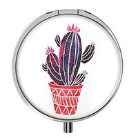 Pill Cases Metal,Custom Round Medecine Case Medecine Bottle Mini Travel Pill Vitamin Decorative Box Case Holder