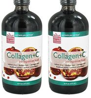Neocell Laboratories Collagen +C Pomegranate Liquid, Pack of 2 - 16 oz (32 oz Total)