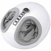 Electric Foot Massager Machine with Heat Air Compression Kneading Massage Rolling Therapy for Personal Care and Health (White)