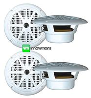 4) PYLE PLMR61W 6.5" 240W Marine/Boat Car Audio Full Range Waterproof Speakers