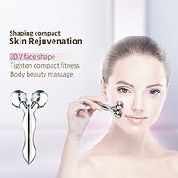 YEISEE 3D Y Roller Facial Ball Massager Face Lift Kneading Body Slimming Skin Promote Blood Circulation Tighten Toner Silver