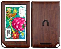 Skinomi Dark Wood Full Body Skin Compatible with Barnes & Noble Nook Tablet (Full Coverage) TechSkin with Anti-Bubble Clear Film Screen Protector
