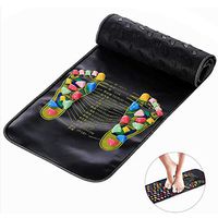 Reflexology Stone Foot Acupressure Massage Mat Pain Relief Foot Walk Massager Walk Stone Foot Massage Mat Pad Foot Spa Massager