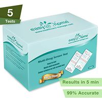 5 Pack Easy@Home 12 Panel Instant Drug Test Kits - Testing Marijuana (THC), BUP,COC,MOP/OPI300, AMP,BAR,BZO,MDMA,MET/mAMP, MTD, OXY,PCP - Urine Dip Drug Testing - #EDOAP-6125B
