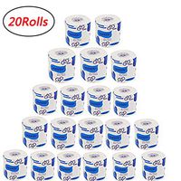 xuzomedia 20 Rolls Toilet Paper 3 Layers White Soft Toilet Paper,Super Large Bulk Pack Quality White Tissue for The Washroom, Kitchen or Restaurant