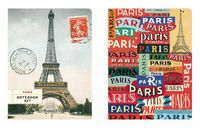 Cavallini 4 by 5-1/2-Inch Notebook Set, Paris, 96 Pages